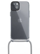 Clear Diagonals Crossbody Sling Case - iPhone 14 Plus (Clear - Blue)