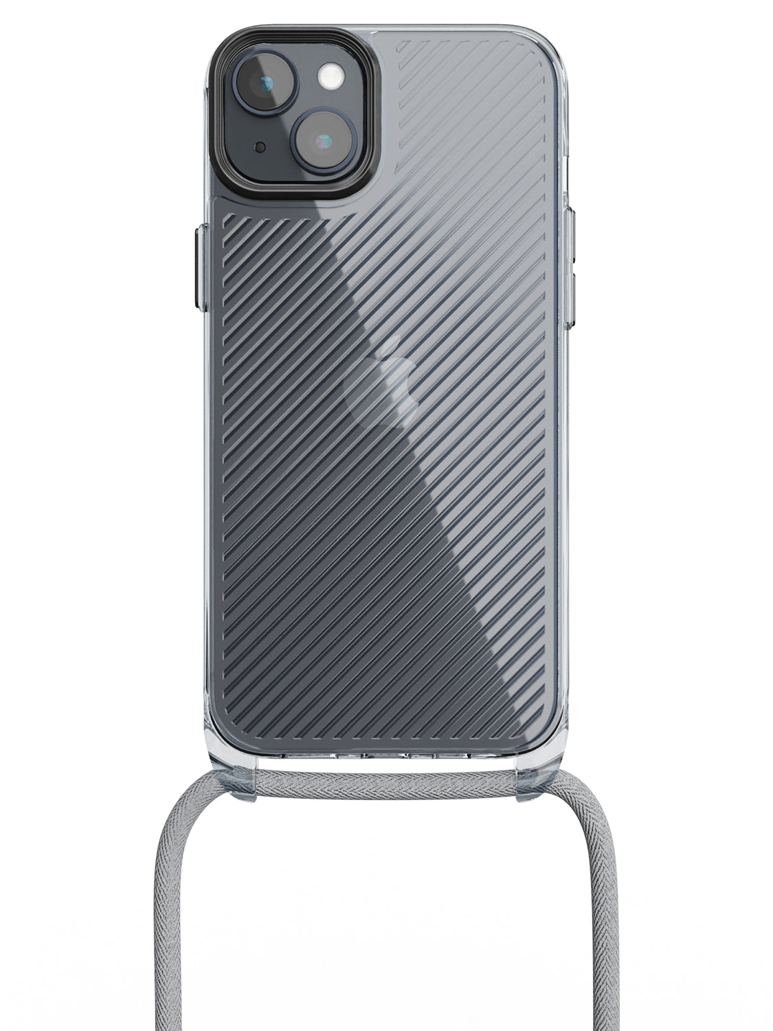 Clear Diagonals Crossbody Sling Case - iPhone 14 Plus (Clear - Blue)