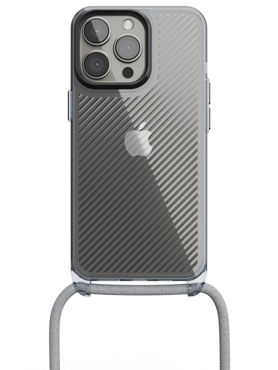 Clear Diagonals Crossbody Sling Case - iPhone 13 Pro (Clear - Blue)