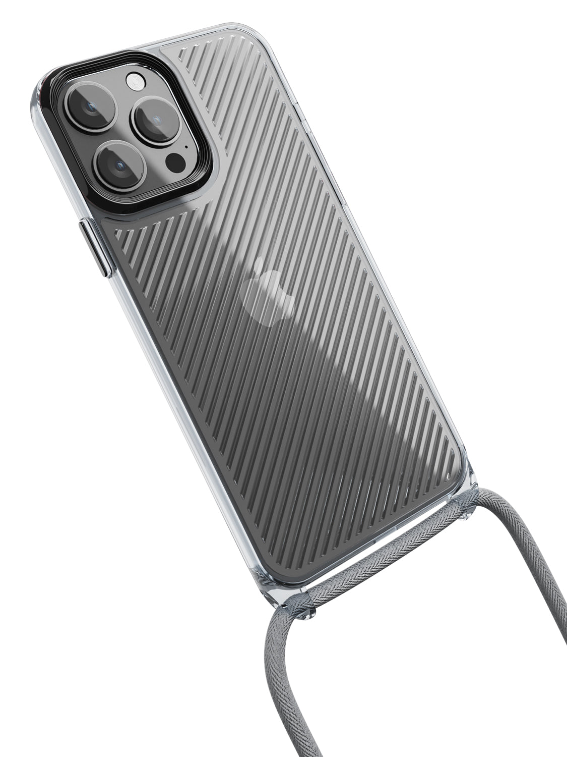 Clear Diagonals Crossbody Sling Case - iPhone 13 Pro Max (Clear - Blue)