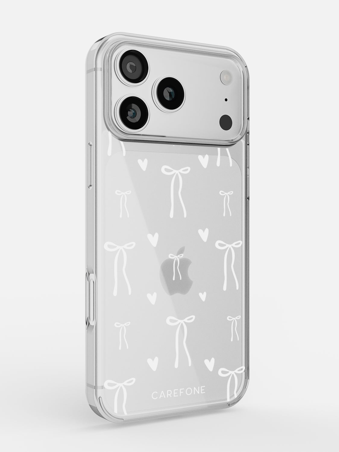 Hearts & Bows Motif Clear Case - iPhone 15 Pro (Clear)
