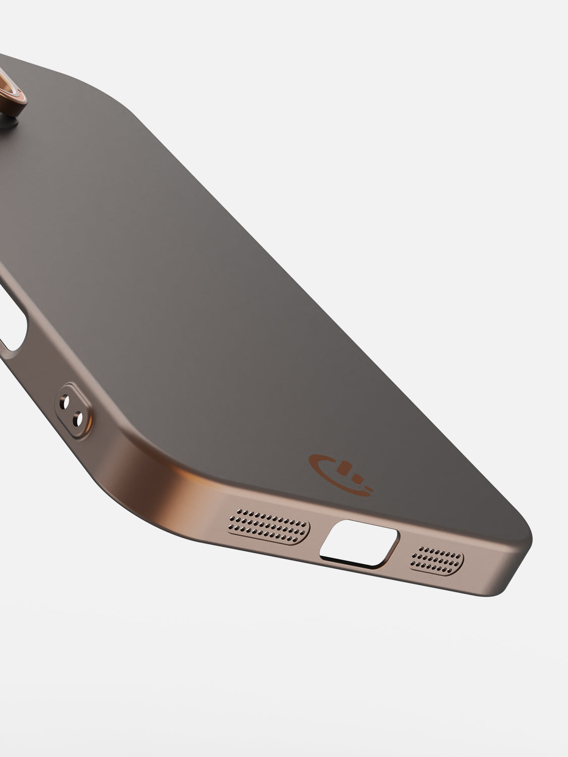 Solid Shade Snap Hard Case with Lens Guard & Stand - iPhone 16 (Brown)