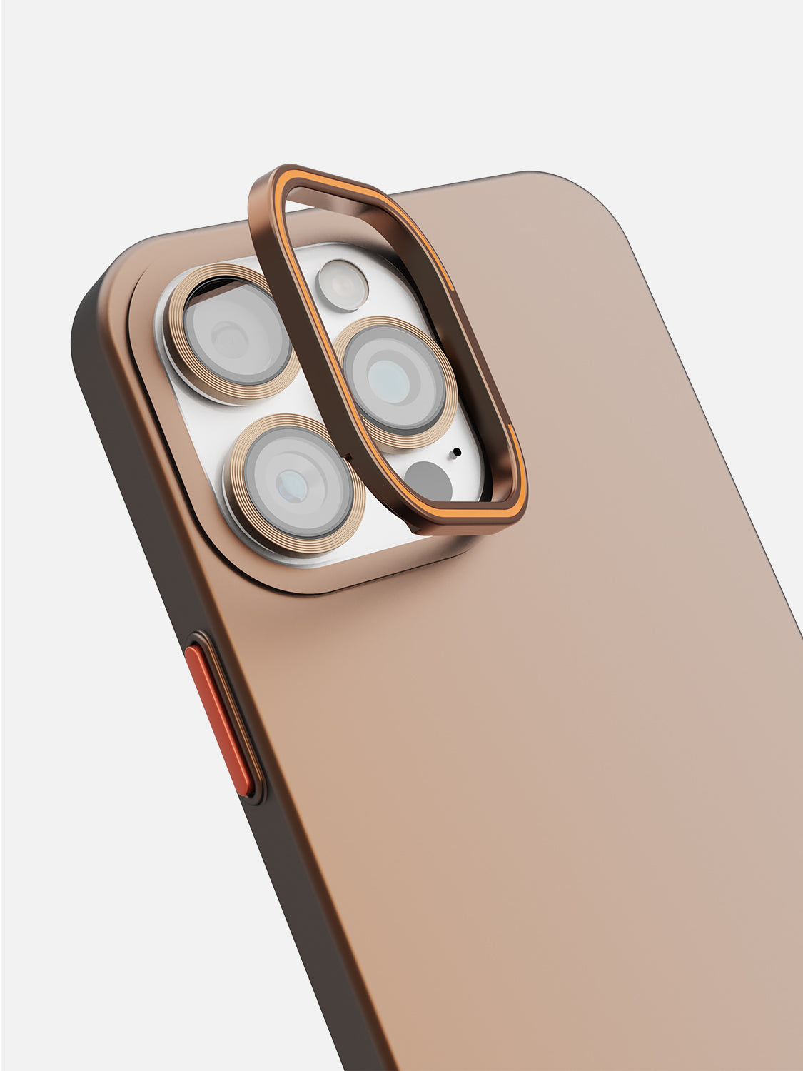 Solid Shade Snap Hard Case with Lens Guard & Stand - iPhone 16 Pro (Brown)