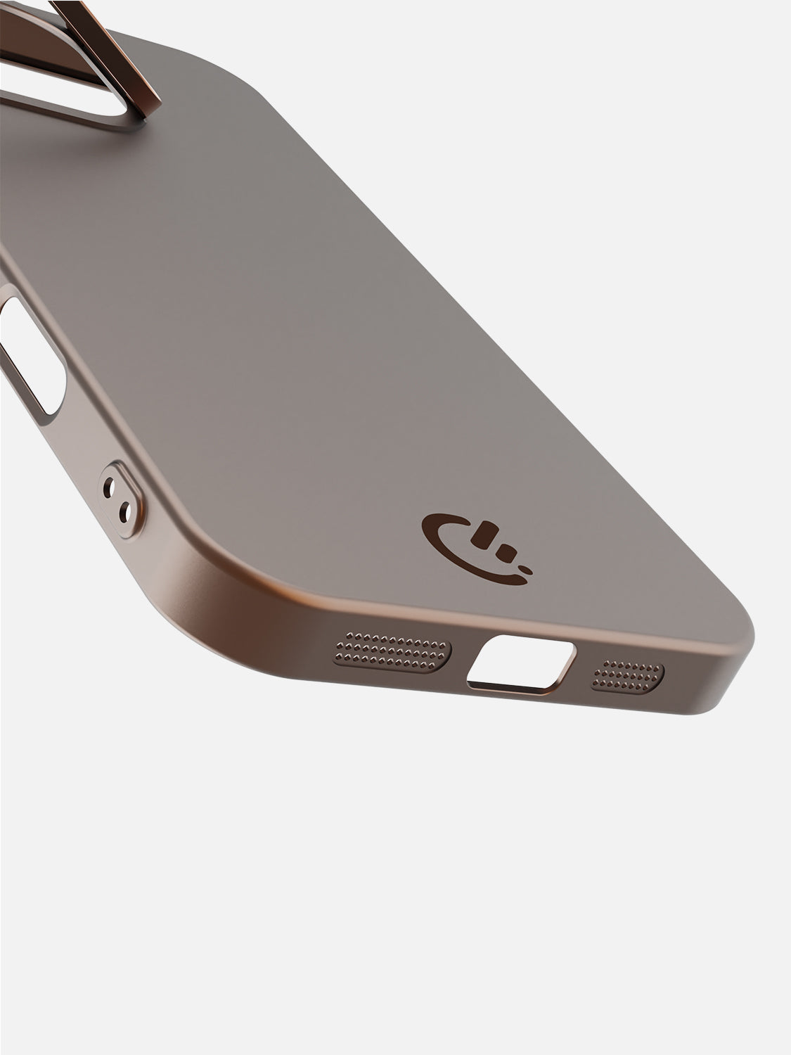 Solid Shade Snap Hard Case with Lens Guard & Stand - iPhone 16 Pro Max (Brown)