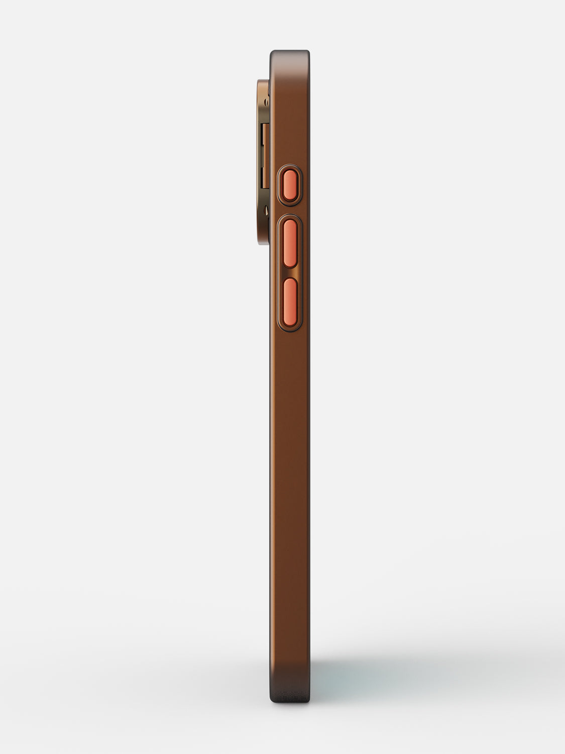 Solid Shade Snap Hard Case with Lens Guard & Stand - iPhone 16 (Brown)