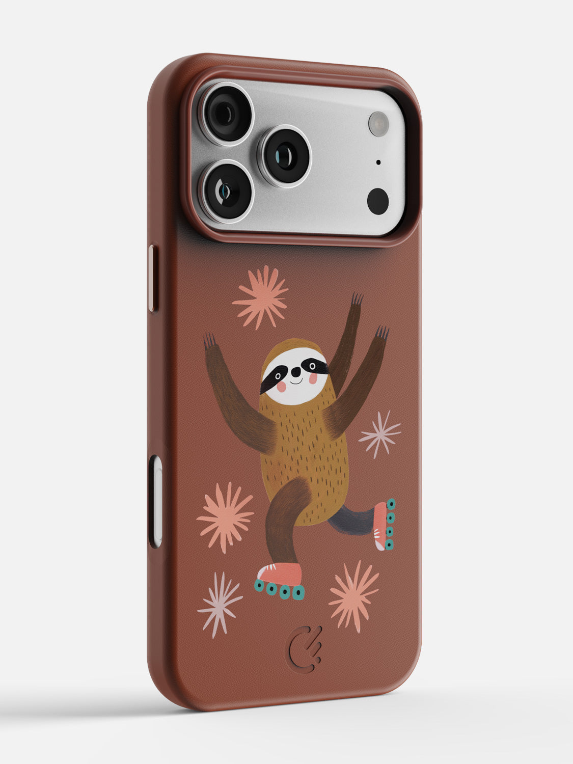 Rollin’ Sloth leather case in Brown