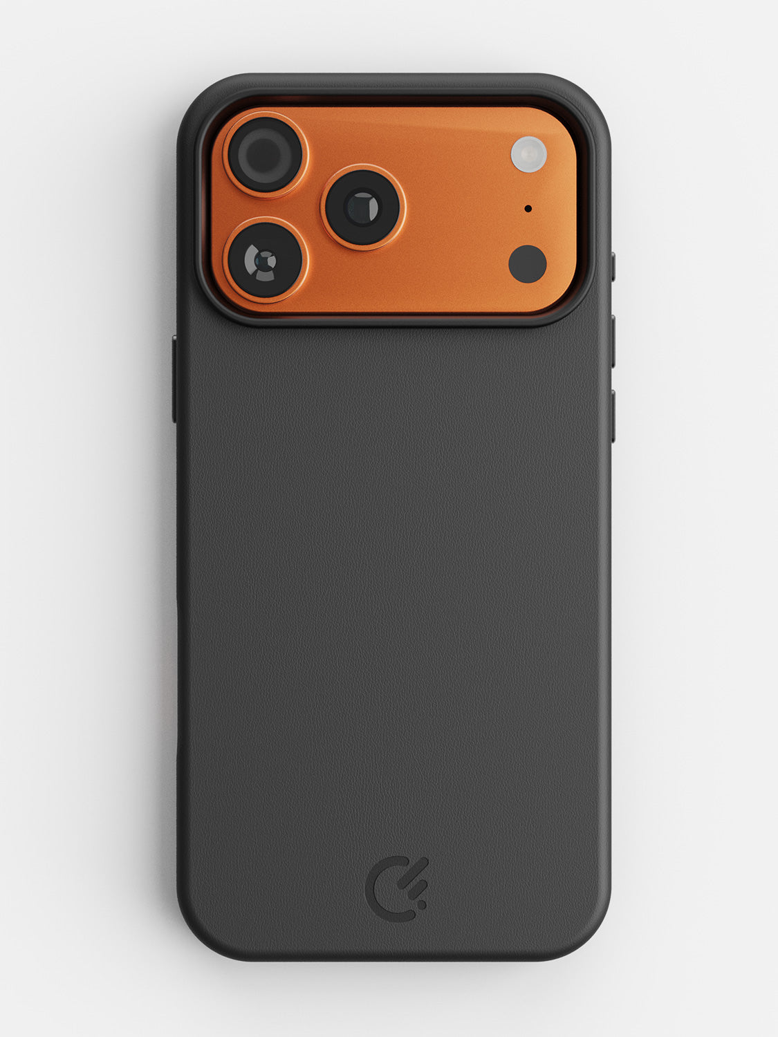 Leather Case for iPhone 18 Pro Max in Black - rear view