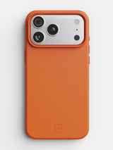 Leather Case for iPhone 18 Pro Max in Orange - rear view