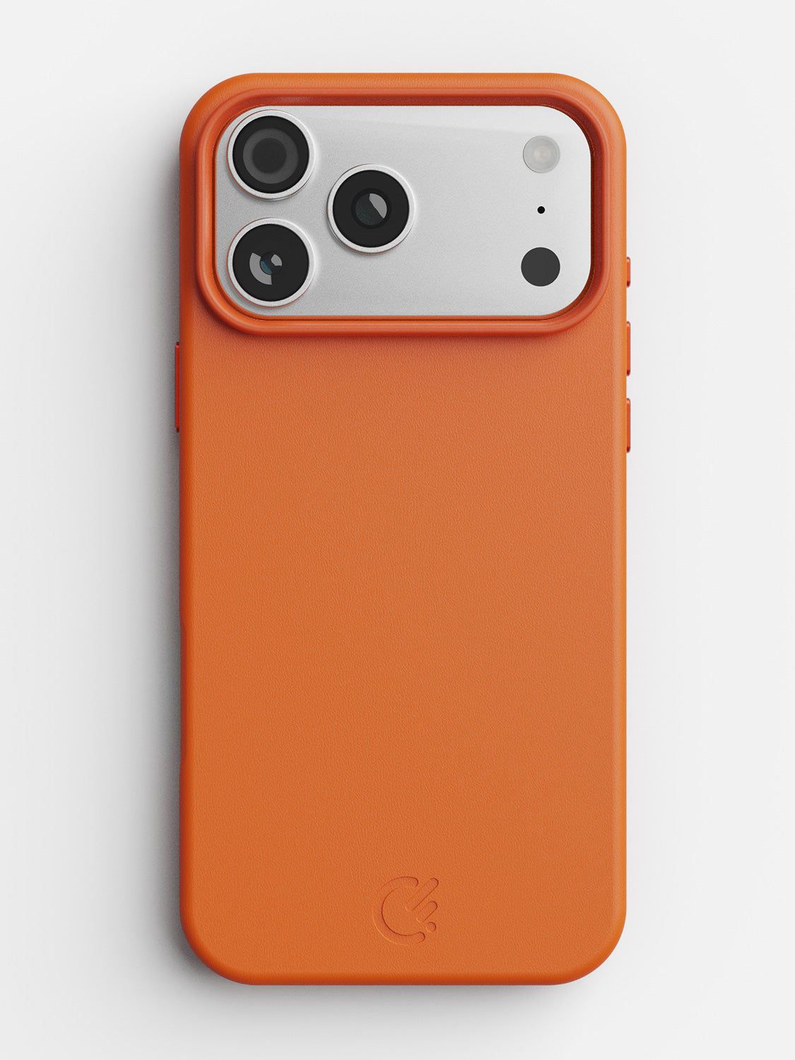 Leather Case for iPhone 18 Pro Max in Orange - rear view