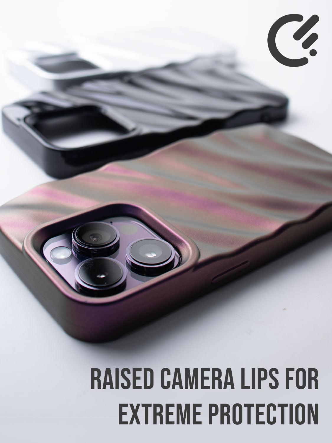 Shimmering Waves Flexible Case - iPhone 14 Pro (Black)