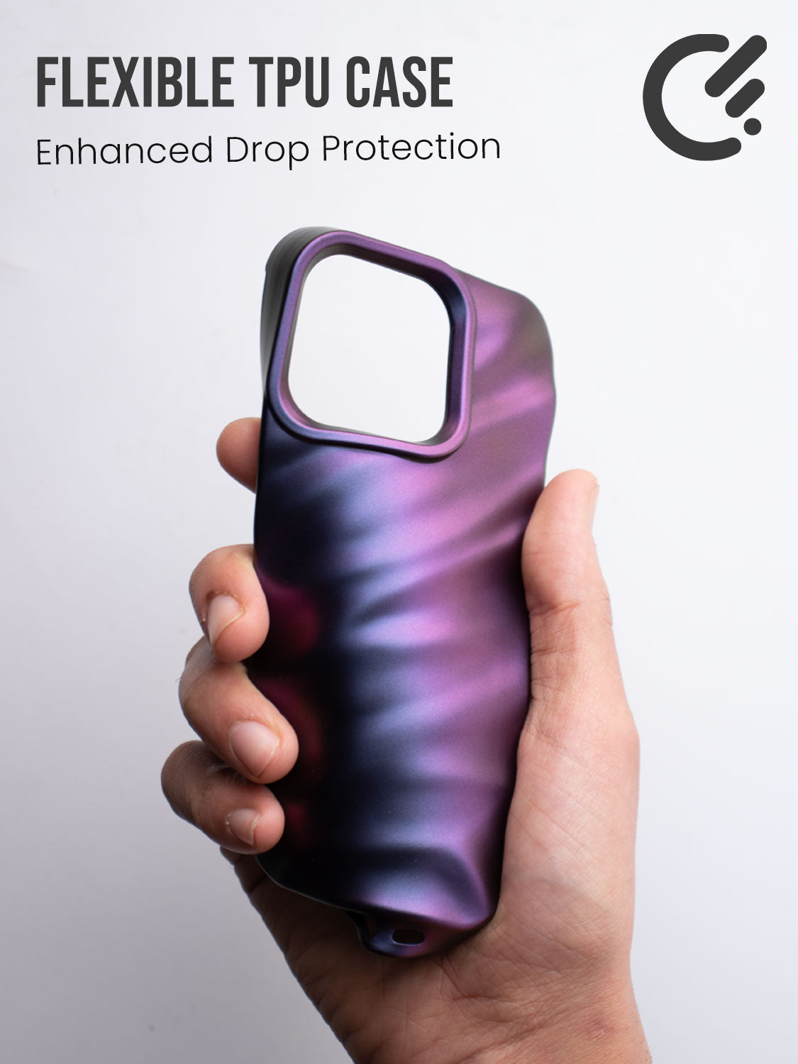 Shimmering Waves Flexible Case - iPhone 13 Pro Max (Purple)