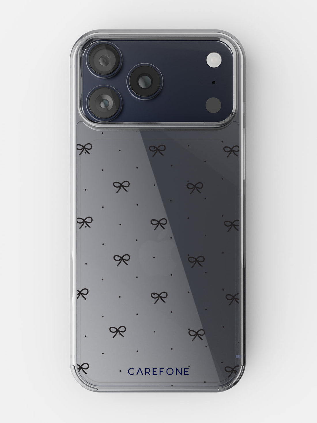 Polka Bow Motif Clear Case - iPhone 17 Pro (Clear)