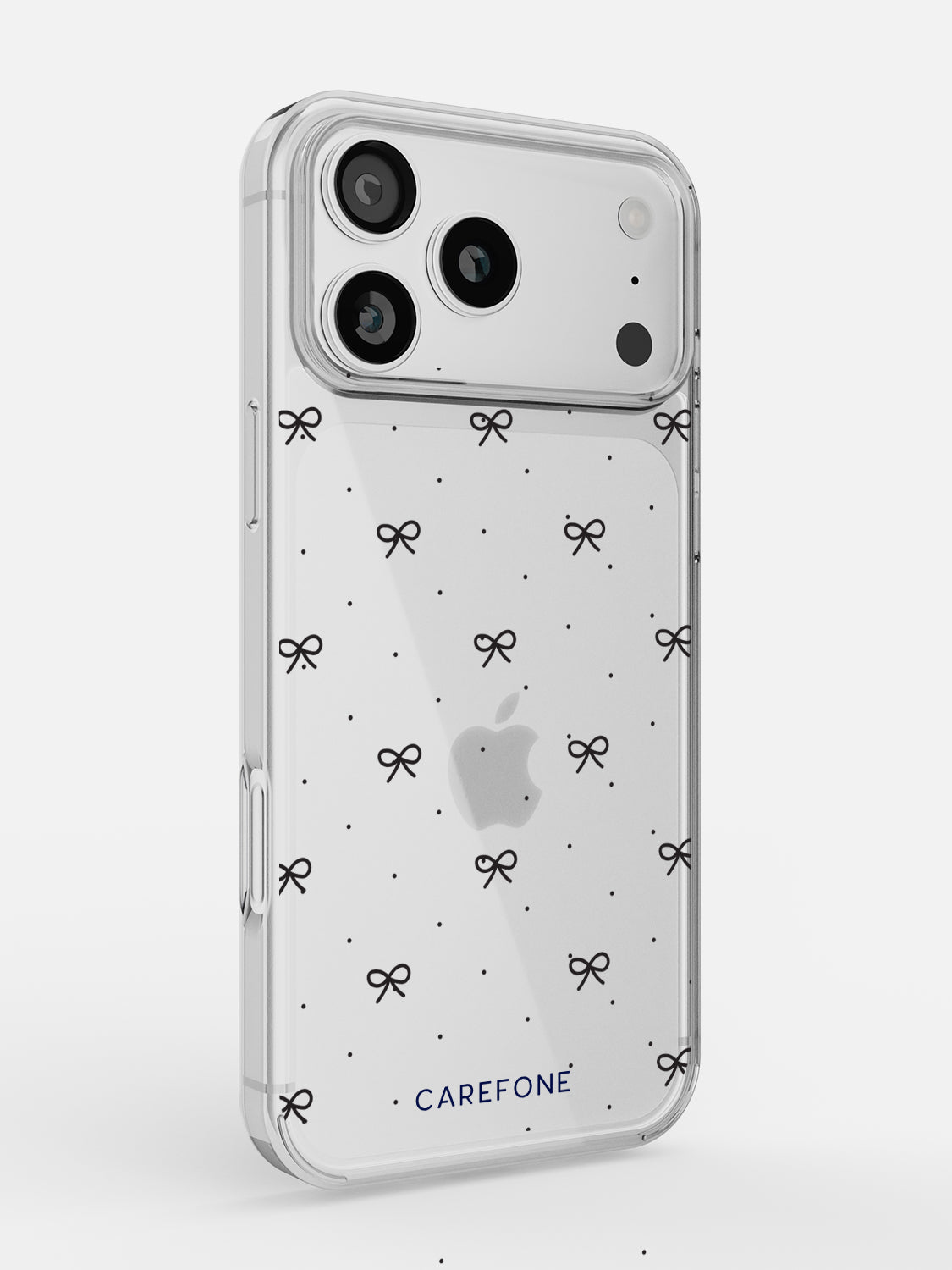 Polka Bow Motif Clear Case - iPhone 15 Pro (Clear)