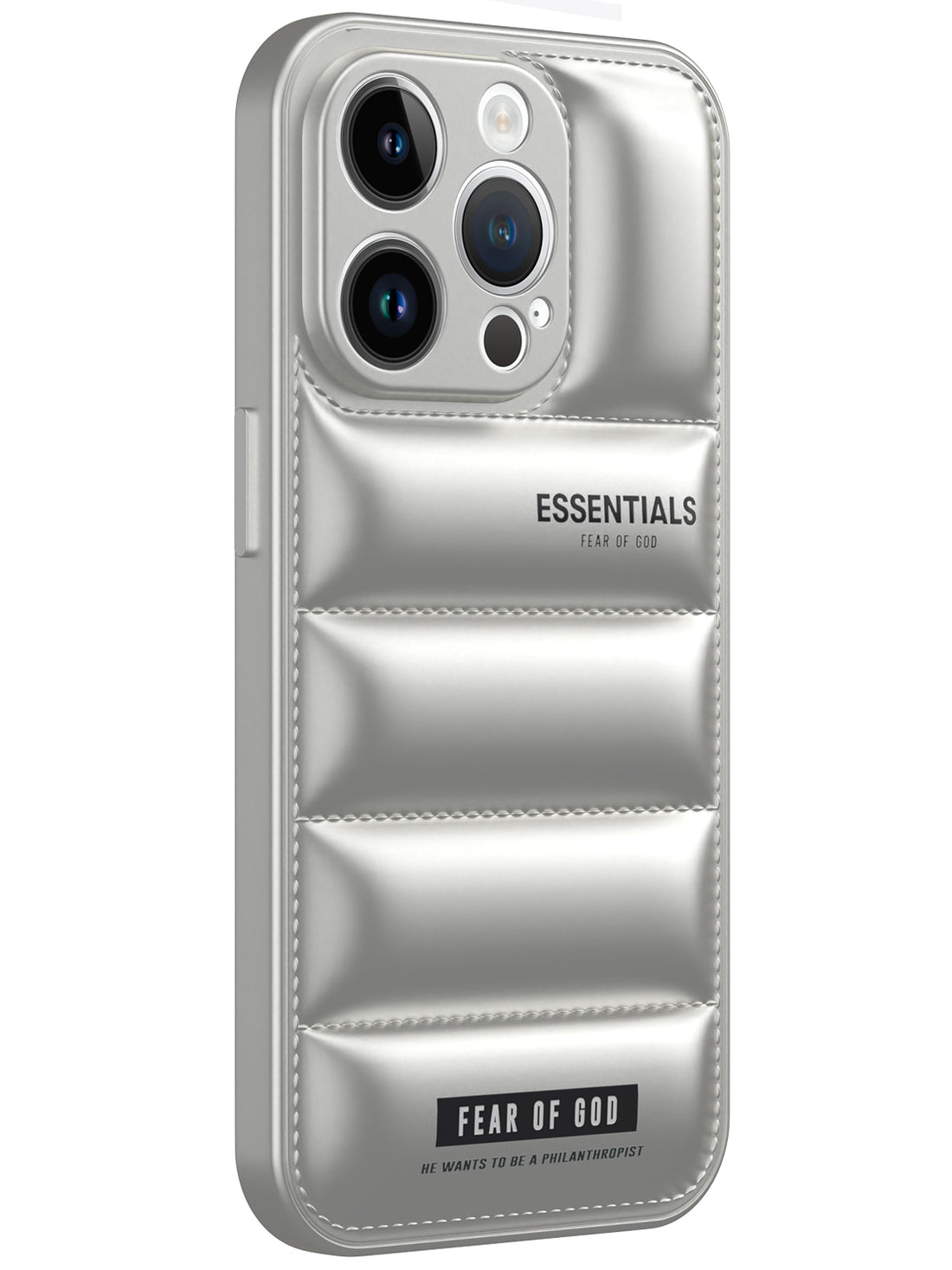 Essentials Puffer Case - iPhone 14 Pro (Silver)