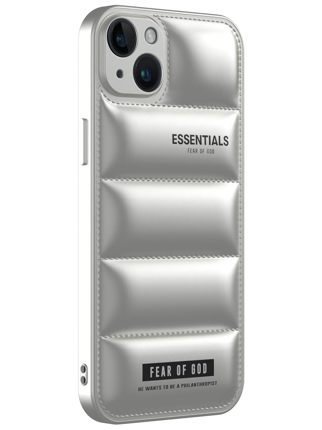 Essentials Puffer Case - iPhone 15 Plus (Silver)