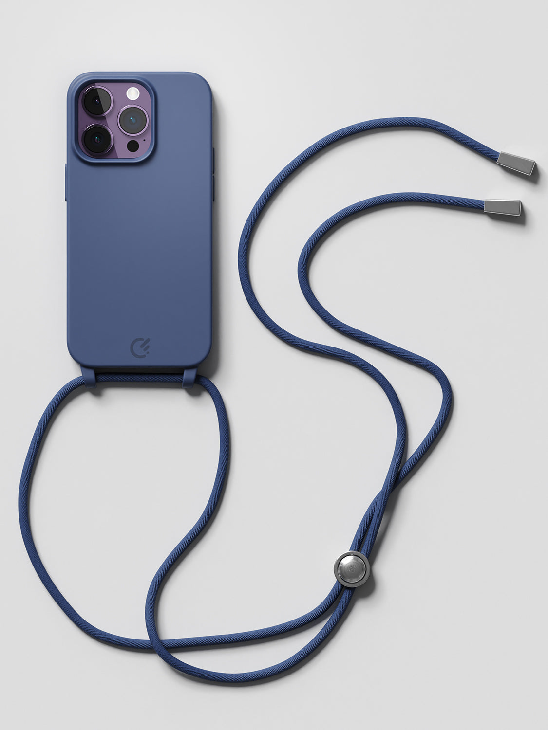 Silicon Crossbody Sling Case - iPhone X / XS (Blue - Rope)