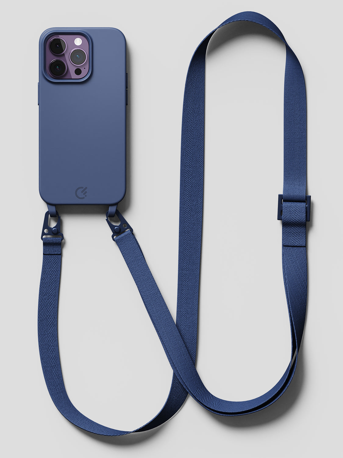 Silicon Crossbody Sling Case - iPhone 11 Pro (Blue - Lanyard)