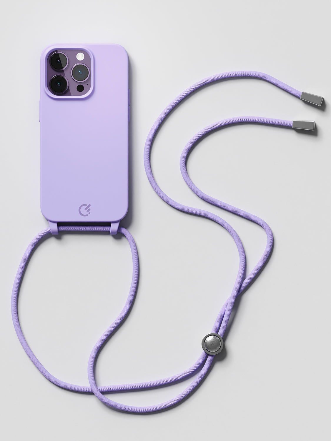 Silicon Crossbody Sling Case - Galaxy S22 Ultra (Lilac - Rope)