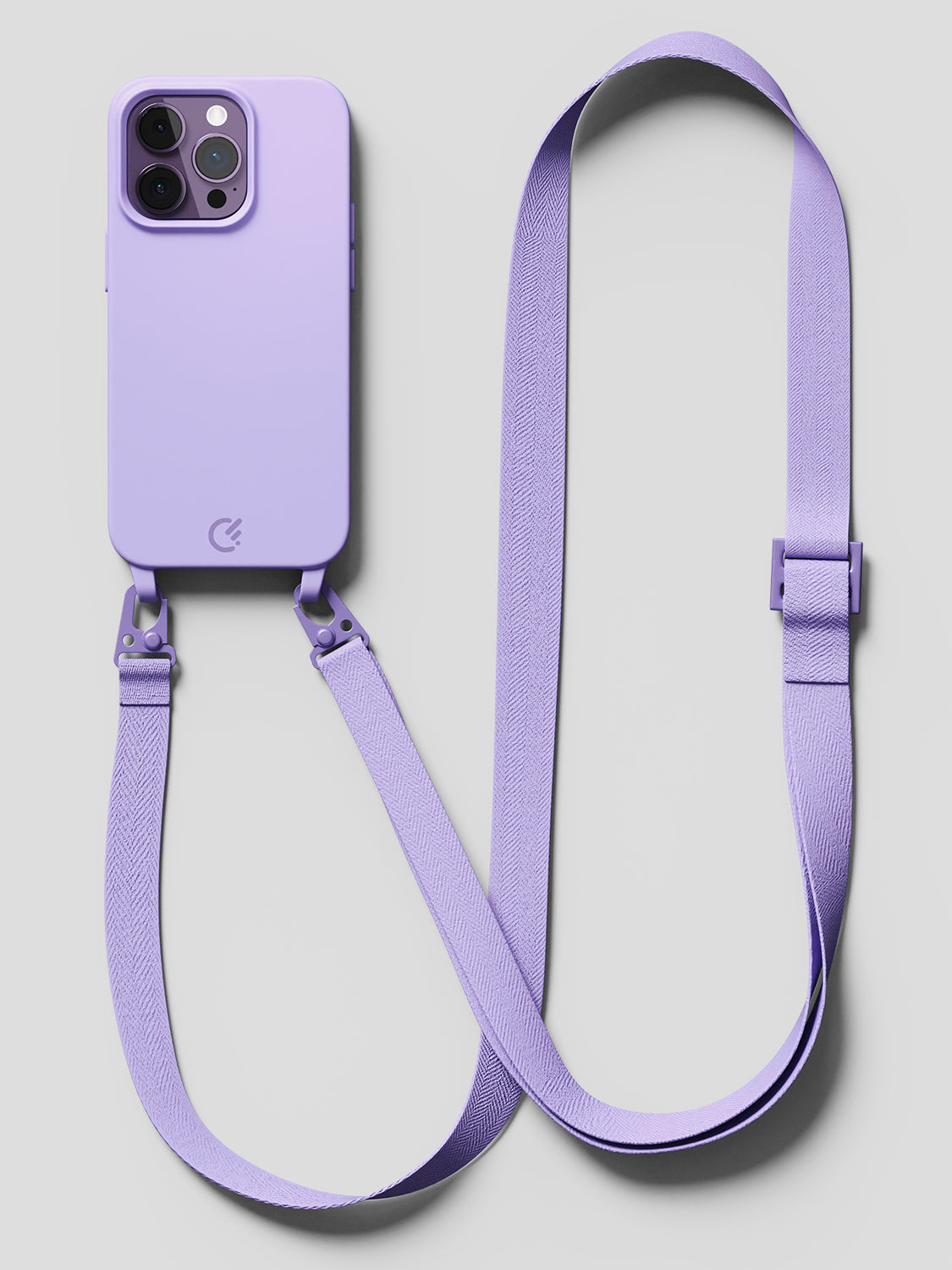 Silicon Crossbody Sling Case - iPhone 11 Pro Max (Lilac - Lanyard)