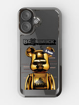 Bearbricks Clear Case - iPhone 17 (Gold)