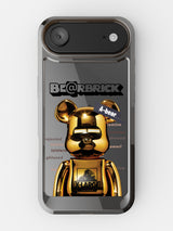 Bearbricks Clear Case - iPhone Air (Gold)