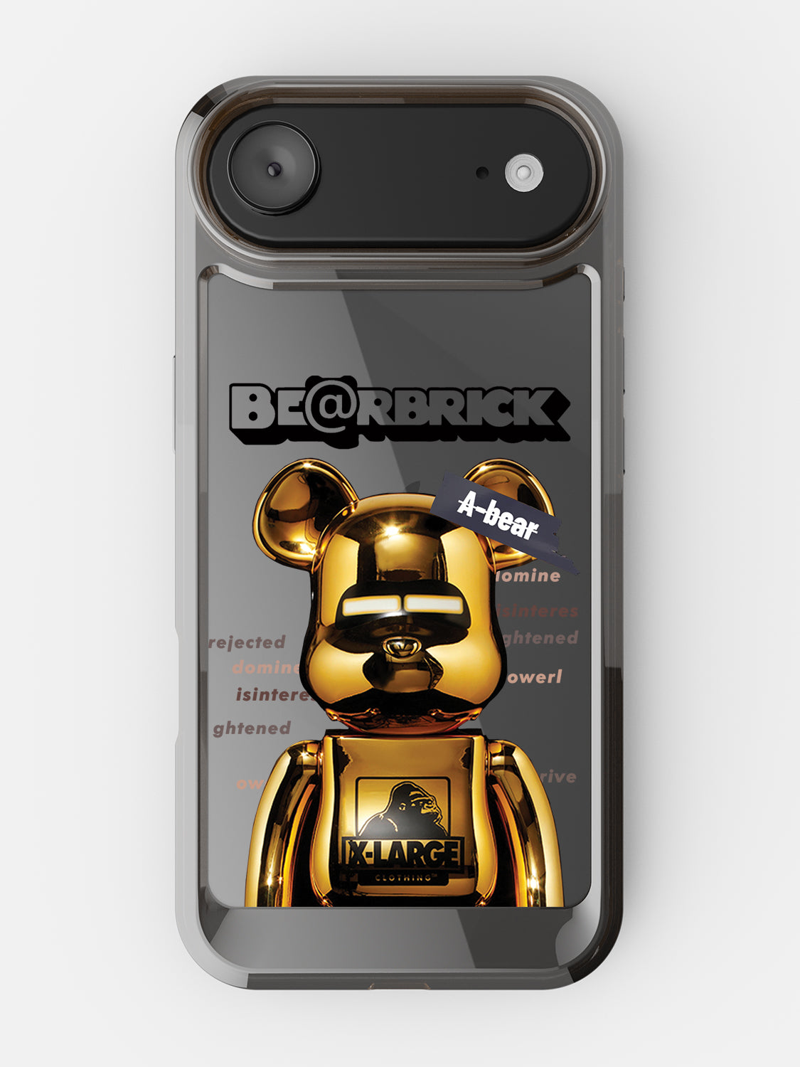Bearbricks Clear Case - iPhone Air (Gold)