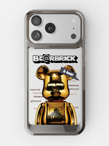 Bearbricks Clear Case - iPhone 17 Pro Max (Gold)