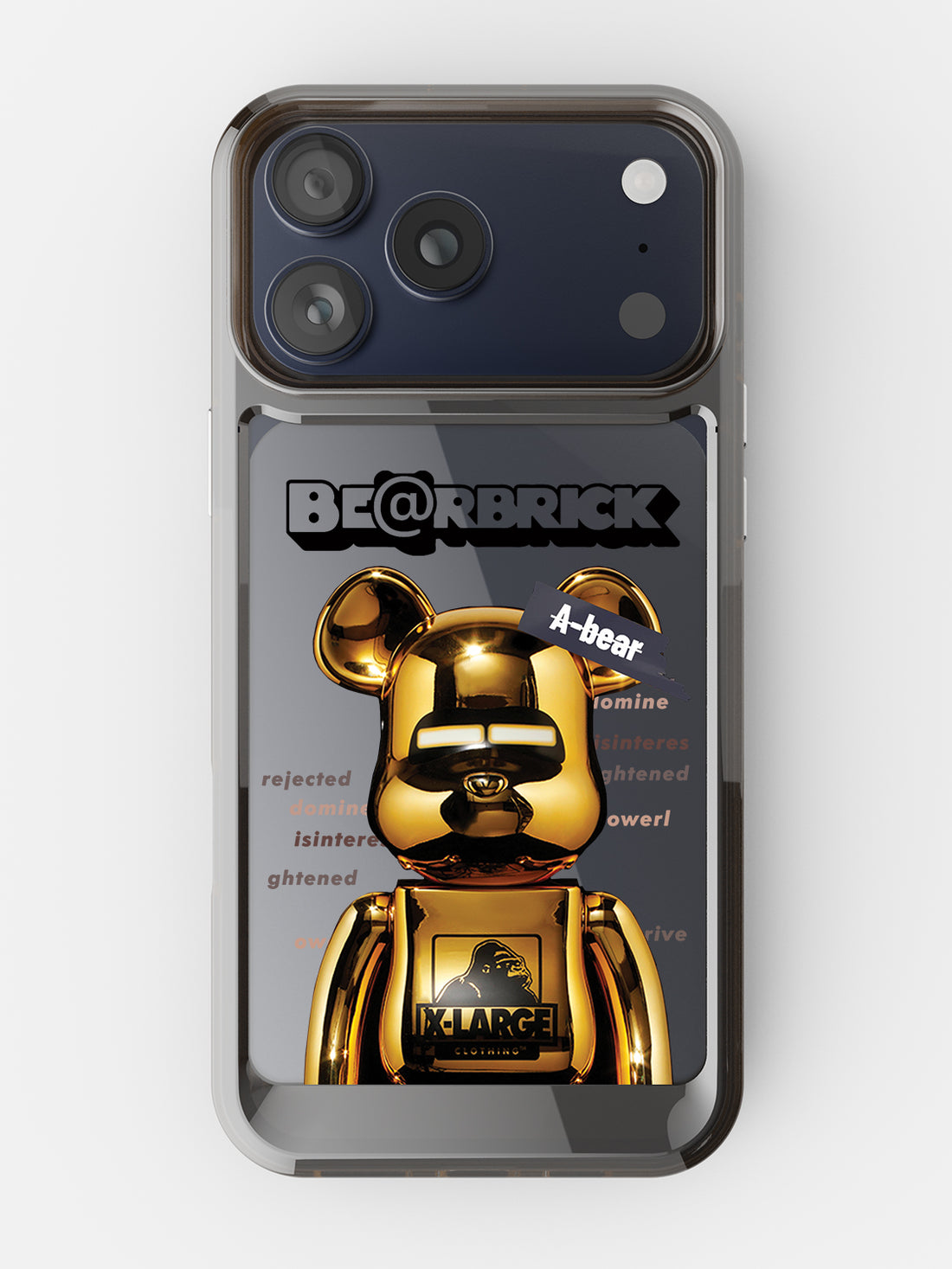 Bearbricks Clear Case - iPhone 17 Pro Max (Gold)