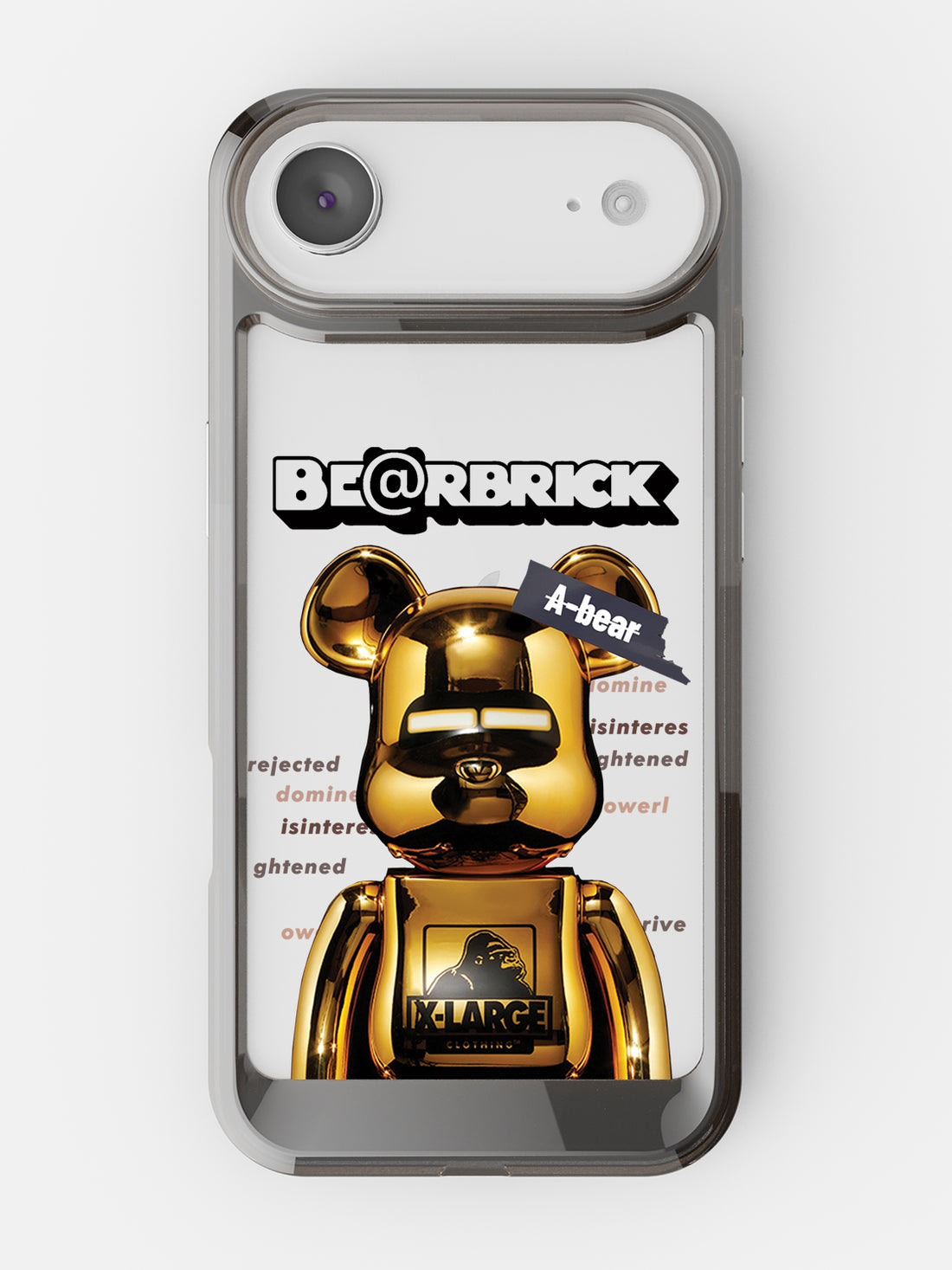 Bearbricks Clear Case - iPhone Air (Gold)