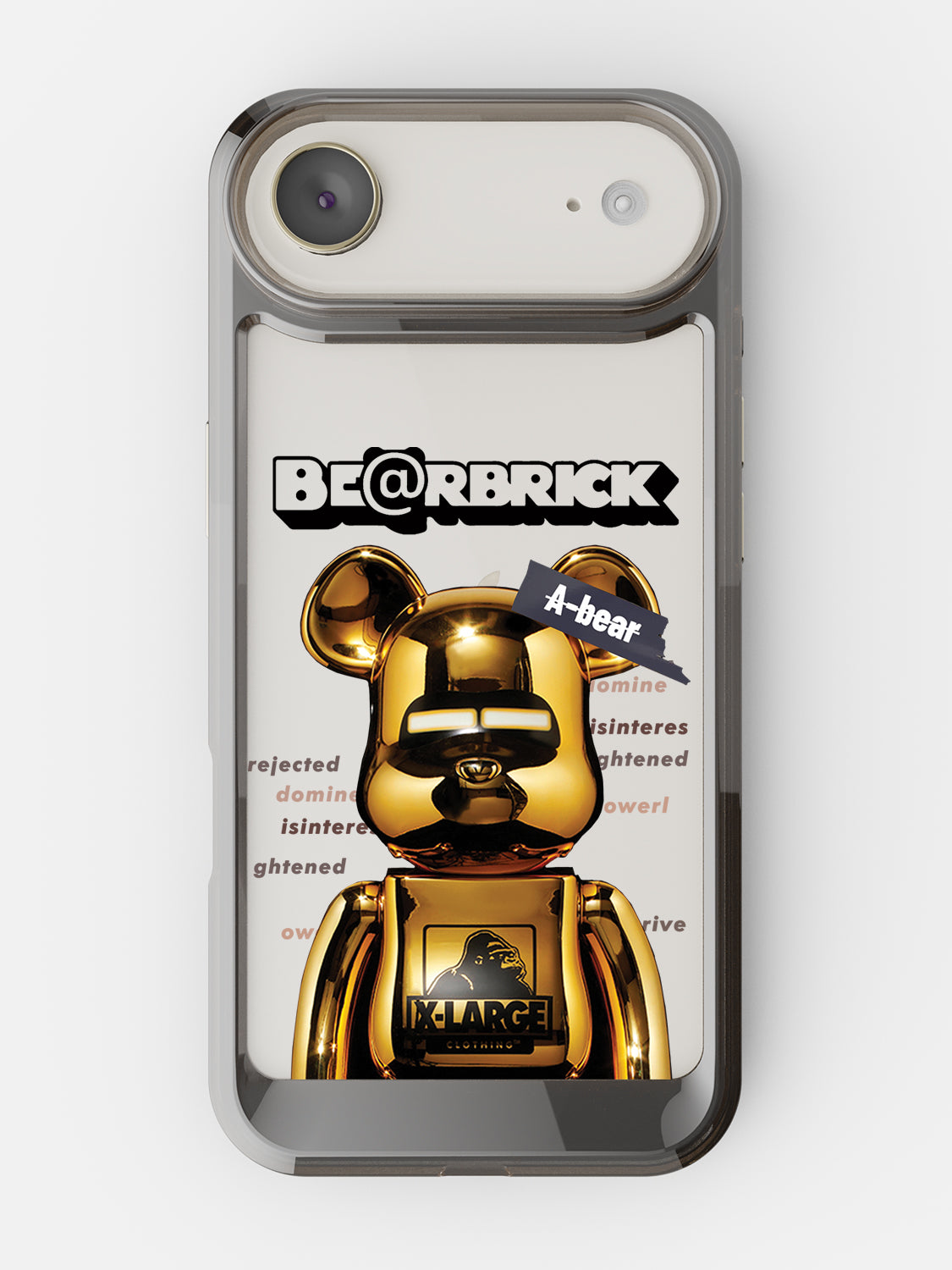 Bearbricks Clear Case - iPhone Air (Gold)