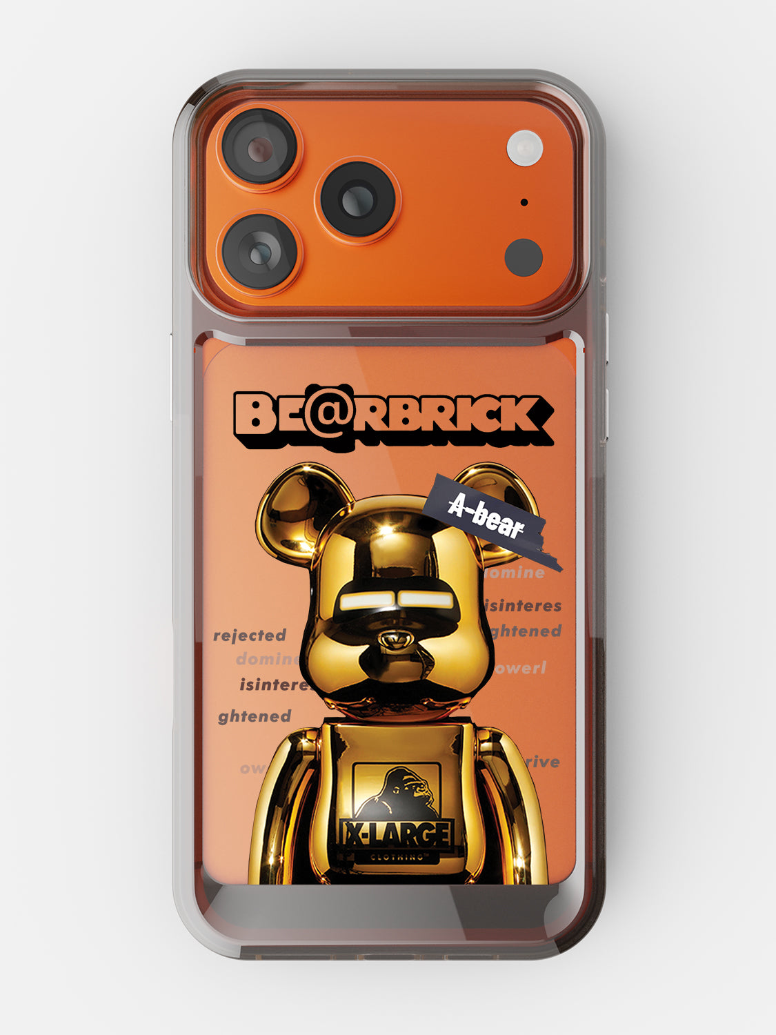 Bearbricks Clear Case - iPhone 17 Pro Max (Gold)