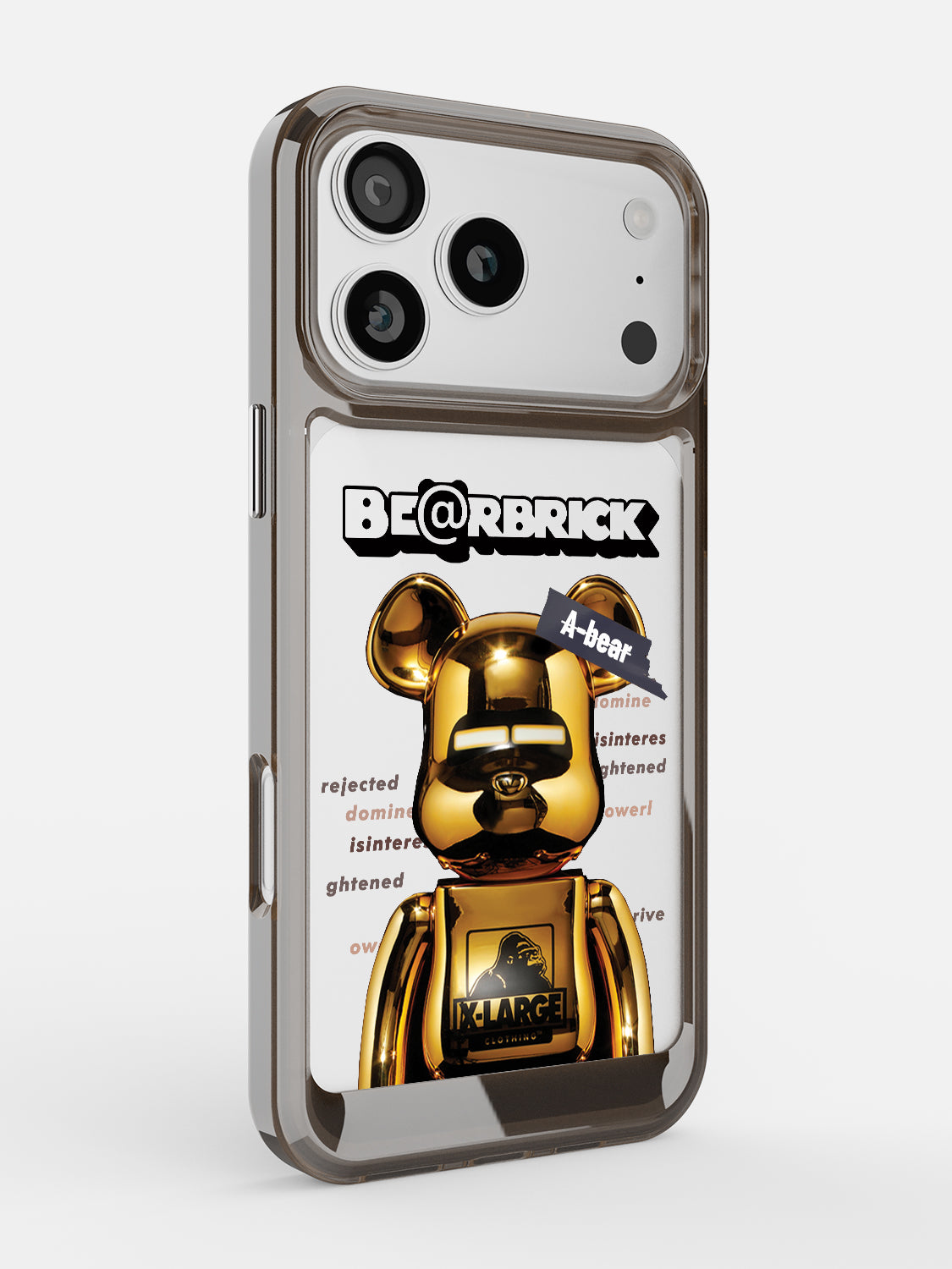 Bearbricks Clear Case - iPhone 17 Pro Max (Gold)