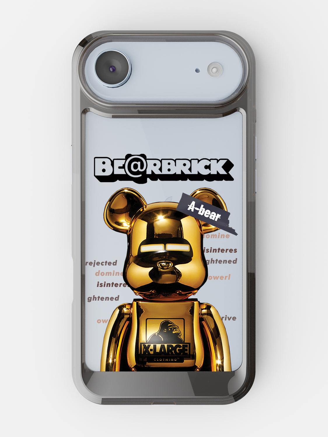 Bearbricks Clear Case - iPhone Air (Gold)