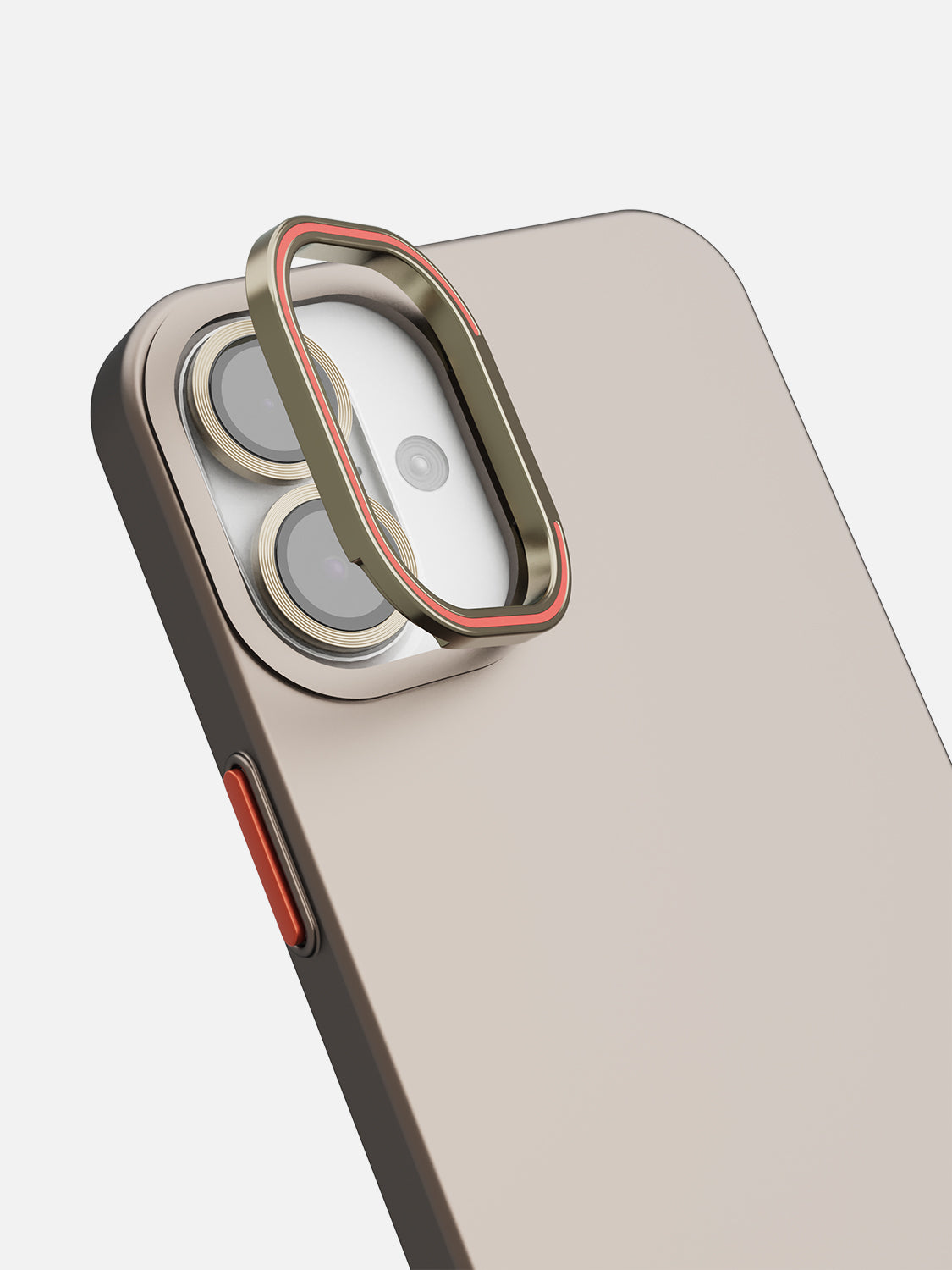 Solid Shade Snap Hard Case with Lens Guard & Stand - iPhone 16 Plus (Taupe)