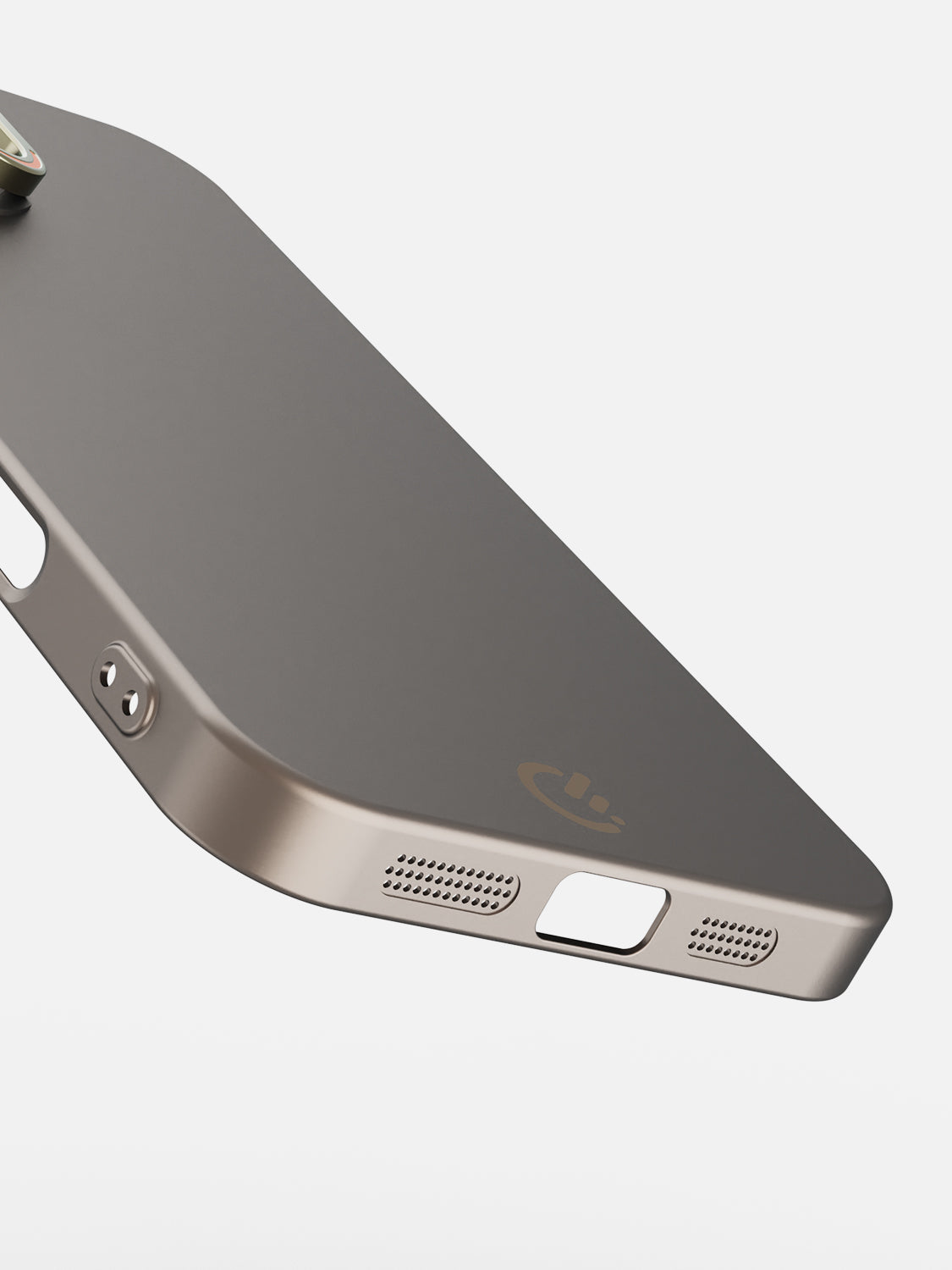 Solid Shade Snap Hard Case with Lens Guard & Stand - iPhone 16 (Taupe)
