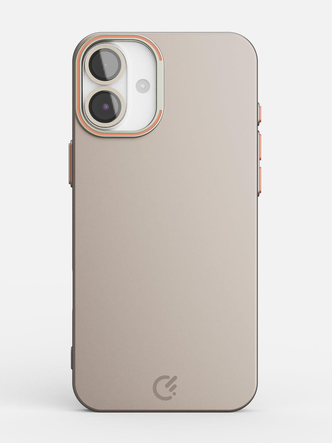 Solid Shade Snap Hard Case with Lens Guard & Stand - iPhone 16 Plus (Taupe)