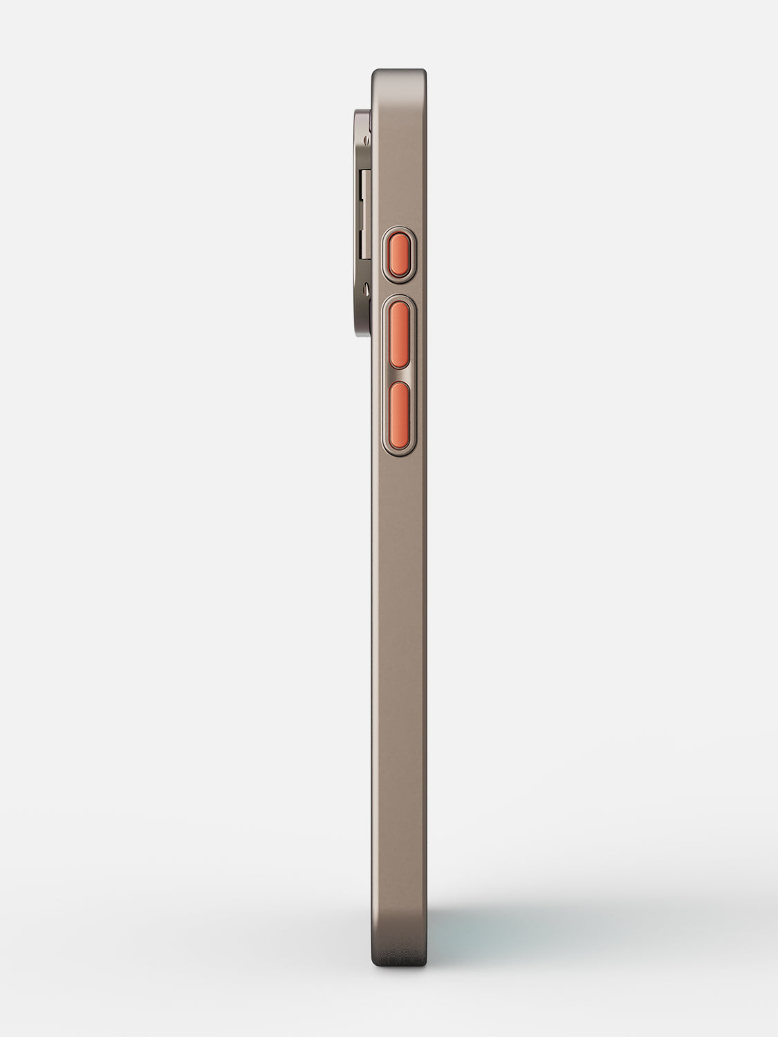 Solid Shade Snap Hard Case with Lens Guard & Stand - iPhone 16 (Taupe)