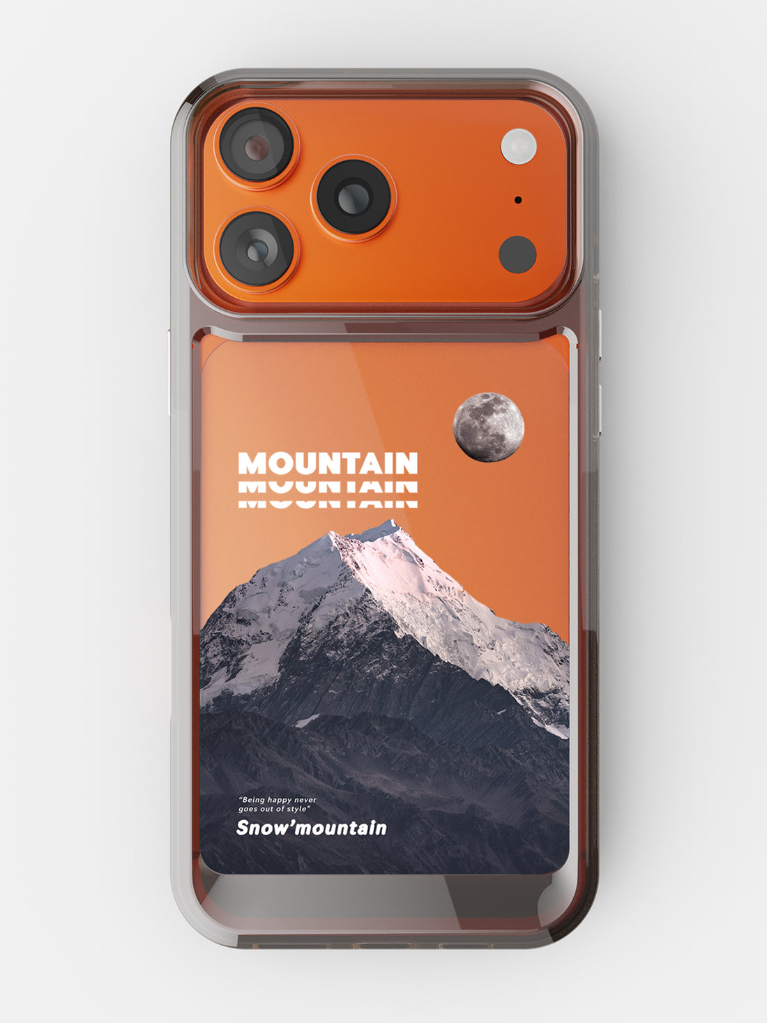 Snowy Mountains Clear Case - iPhone 17 Pro Max (Grey)