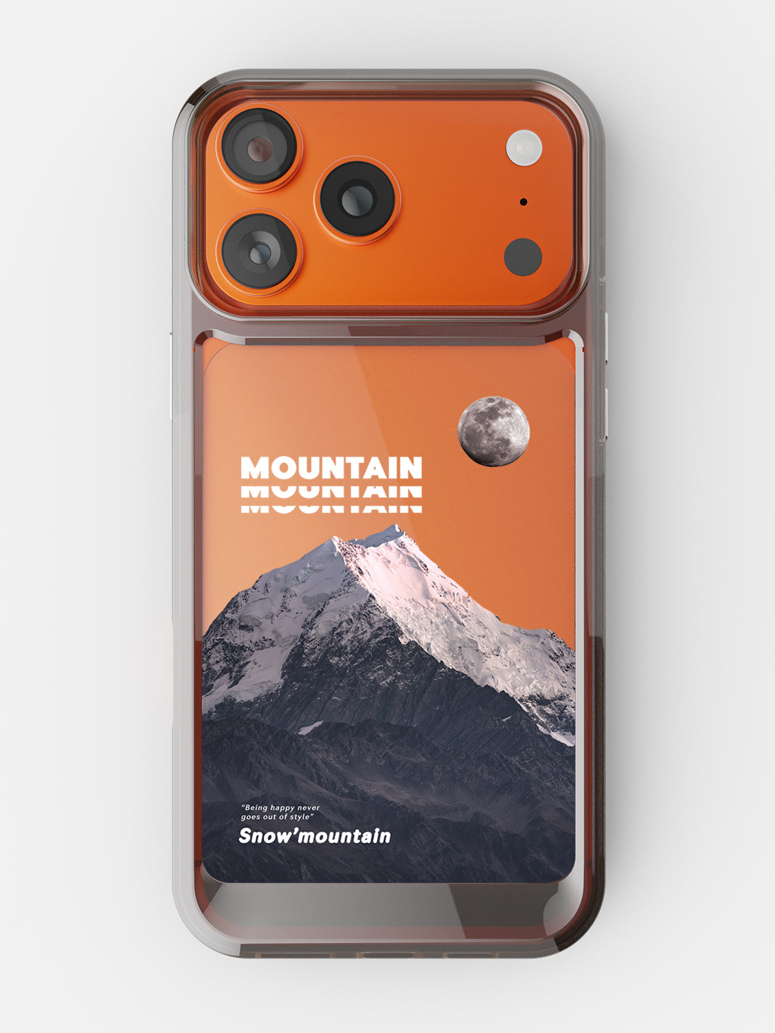 Snowy Mountains Clear Case - iPhone 17 Pro (Grey)