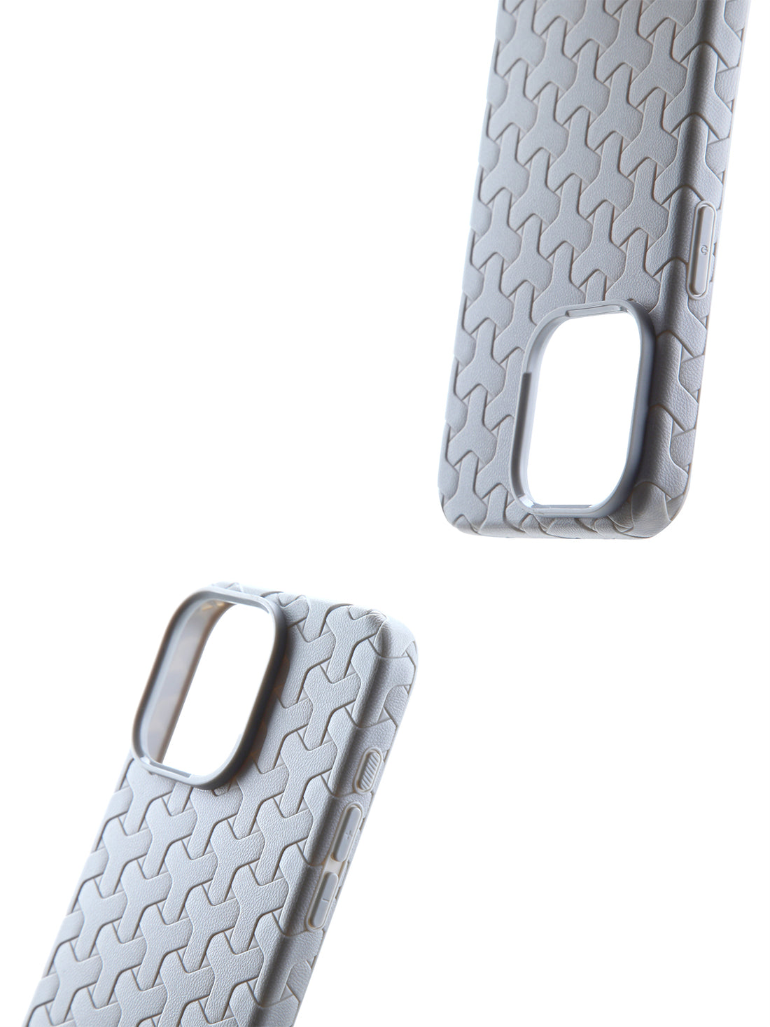 Interlock Weave Slim TPU Case - iPhone 15 Pro Max (Gray)