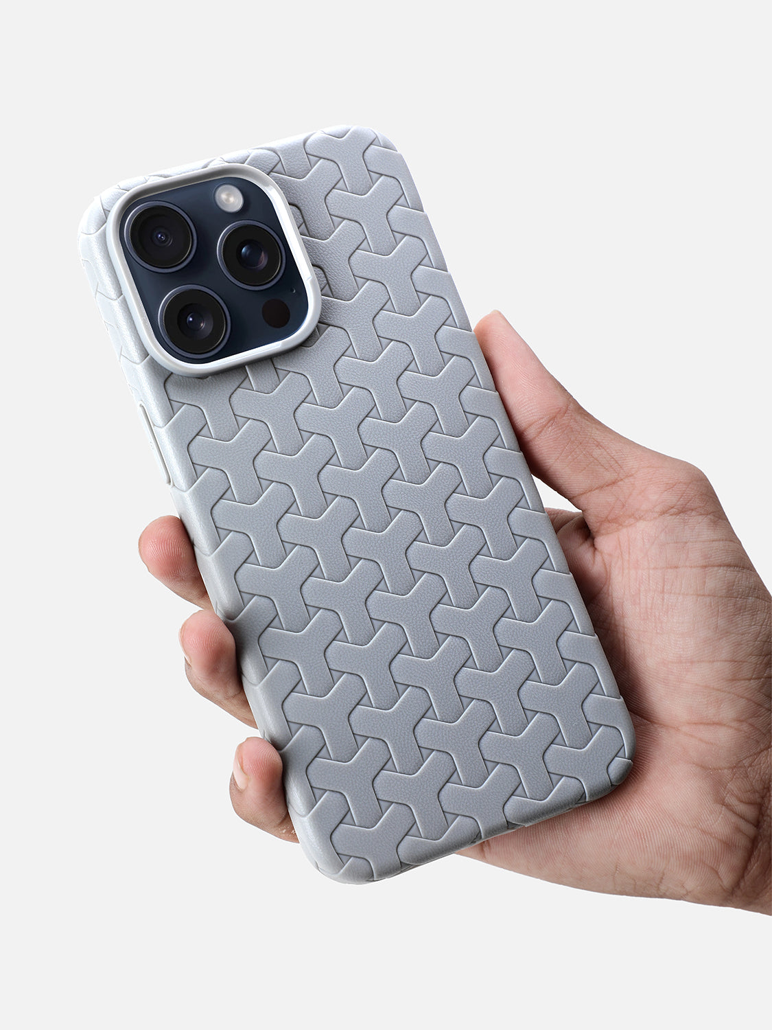 Interlock Weave Slim TPU Case - iPhone 13 (Gray)