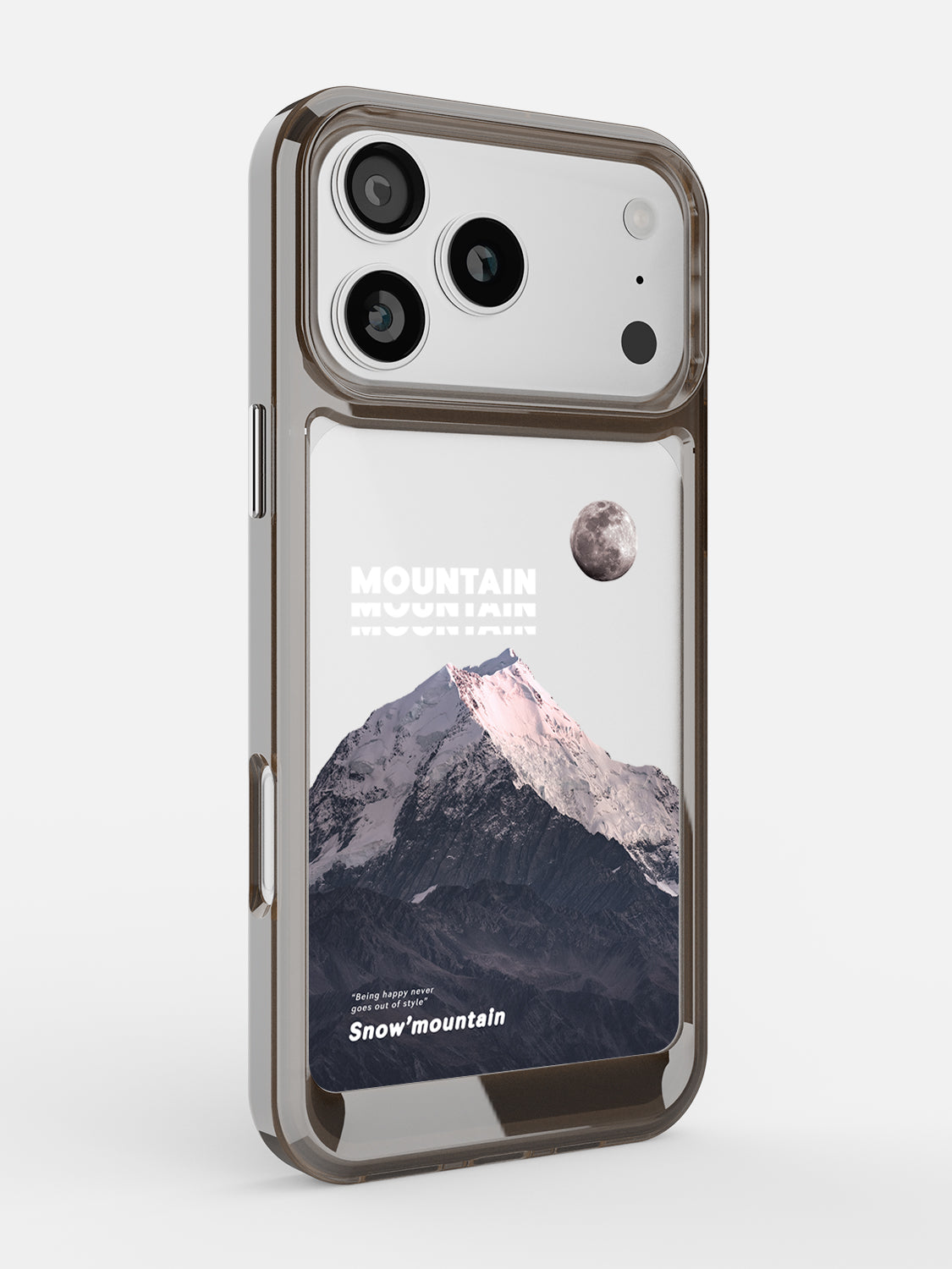Snowy Mountains Clear Case - iPhone 17 Pro (Grey)