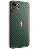 Carbon Leather Chrome Case for iPhone 15