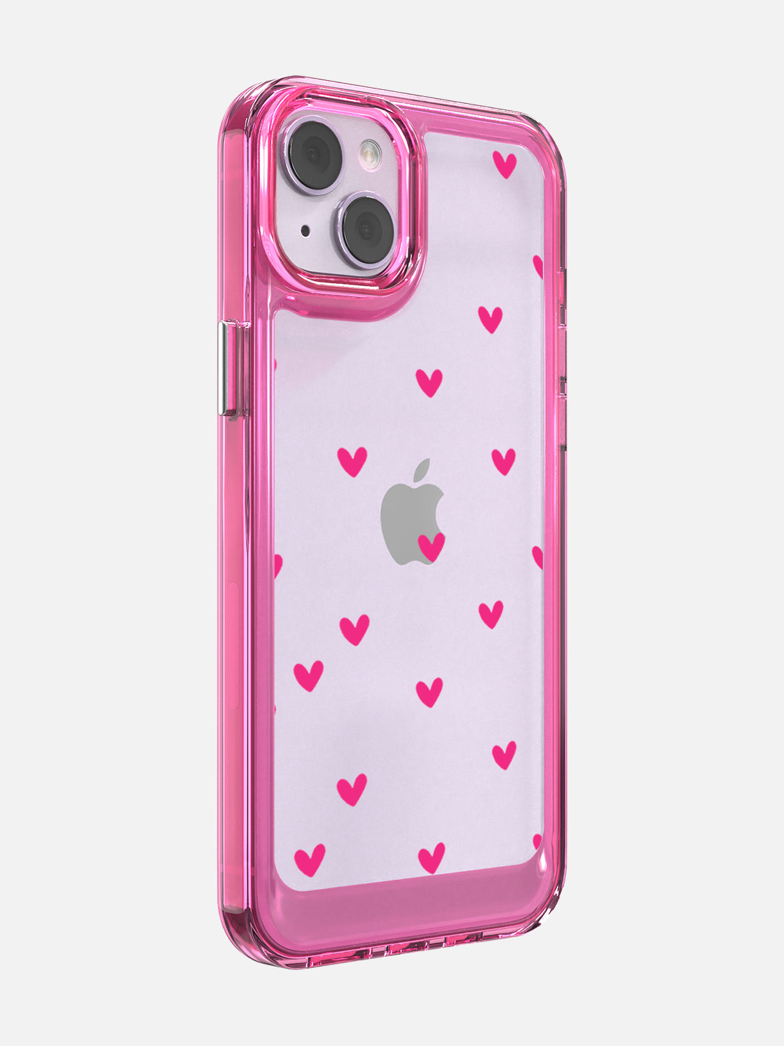 Little Pink Hearts Clear Case - iPhone 14 Plus (Pink)