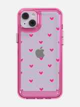 Little Pink Hearts Clear Case - iPhone 14 Plus (Pink)