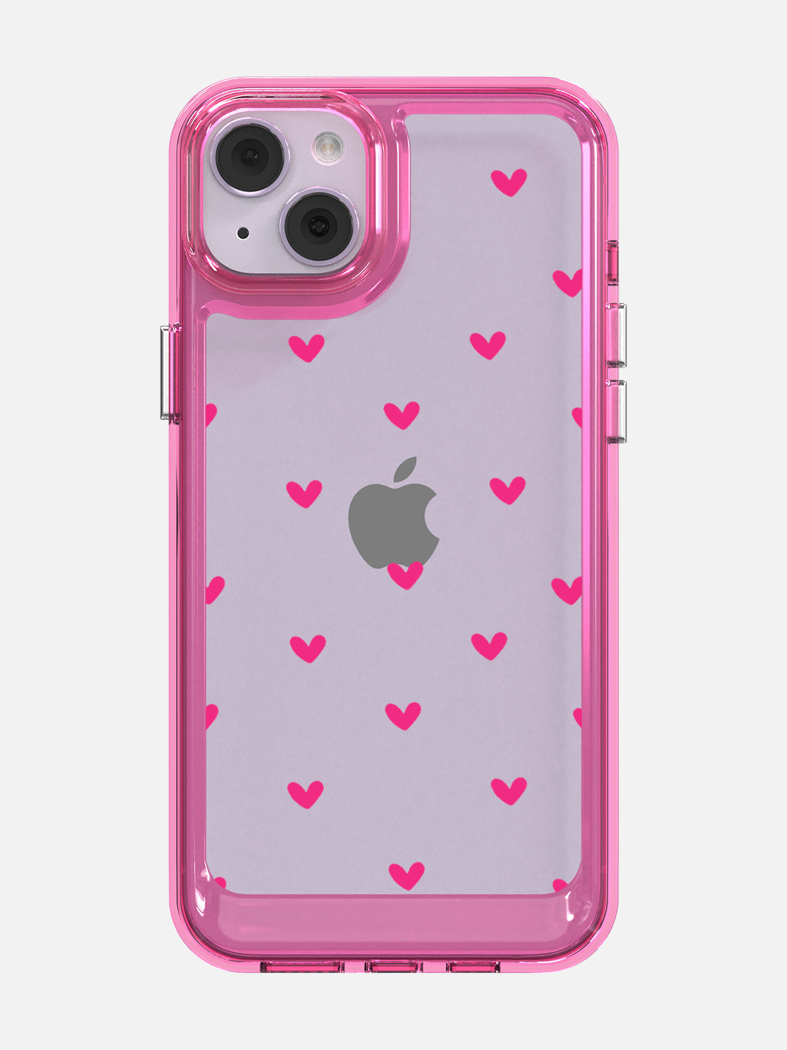 Little Pink Hearts Clear Case - iPhone 14 Plus (Pink)