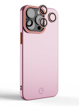 Solid Shade Snap Hard Case with Lens Guard & Stand - iPhone 15 Pro (Pink)