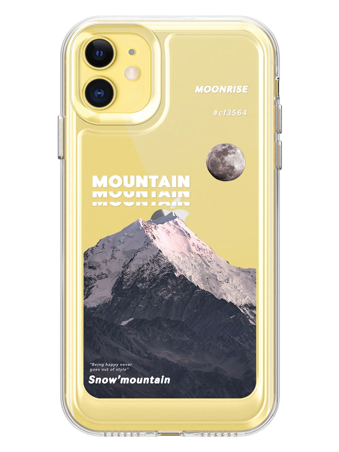 Snowy Mountains Clear Case - iPhone 11 (Grey)