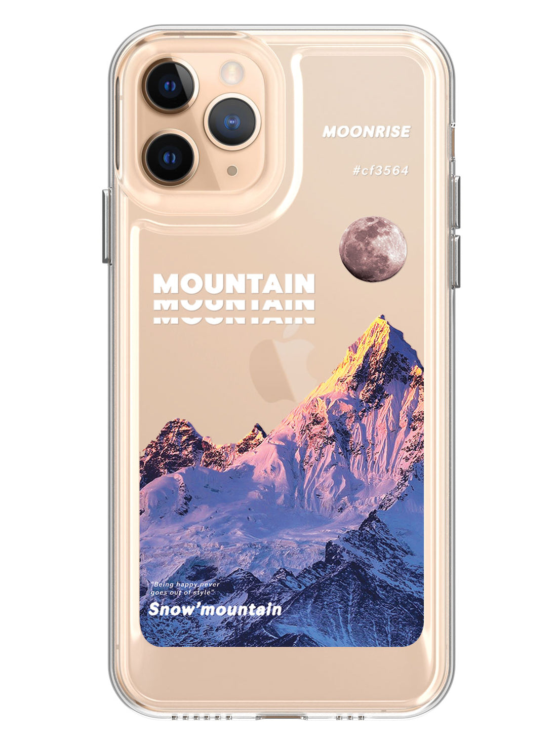 Snowy Mountains Clear Case - iPhone 11 Pro (Purple)