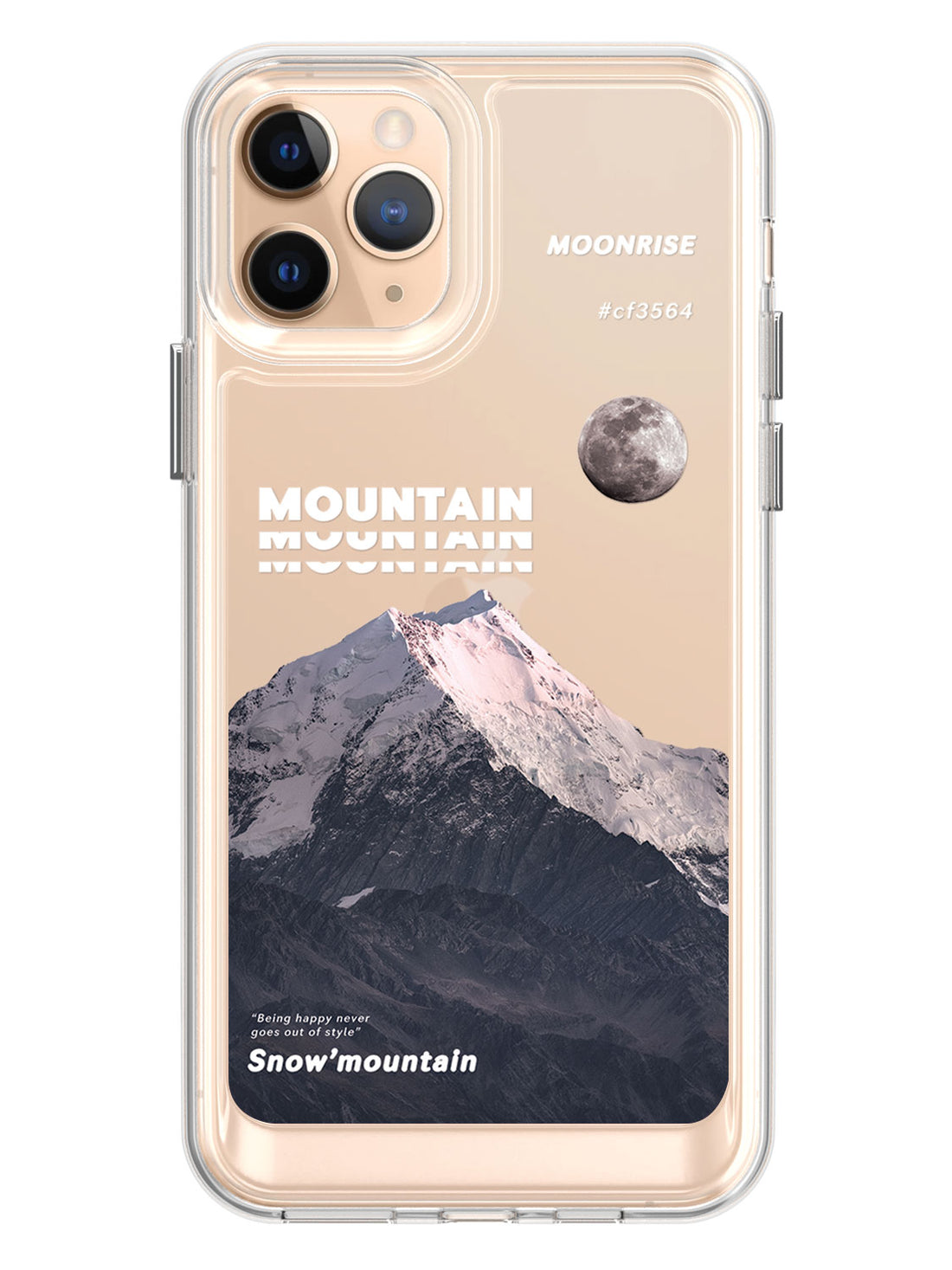 Snowy Mountains Clear Case - iPhone 11 Pro Max (Grey)